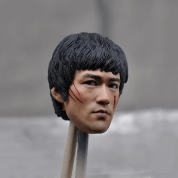 

1/6 Scale Bruce Lee Head Sculpt Asian Kung fu Star Head for 12 inches Male Body figure Collections Freeshipping