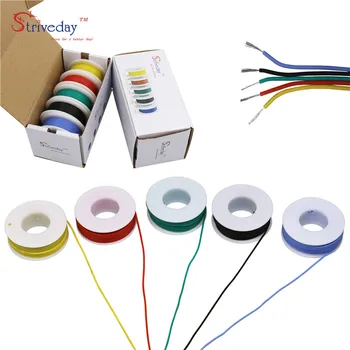 

100m 2box 328ft 28AWG flexible silicone wire 10 color tinned copper wire electronic wire home decoration line DIY connection