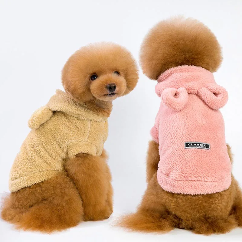 Лидер продаж зимняя одежда для собак Теплый Собака Щенок собака костюмы с рисунком медведя одежда для собак куртка бульдог фланелевые мягкие домашние Костюмы для собаки Йорки
