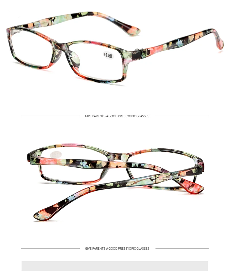 TOEXPLORE ore, модные женские очки для чтения, мужские портативные очки для дальнозоркости, цветочные винтажные Ретро Оптические очки для родителей+ 2,5+ 3