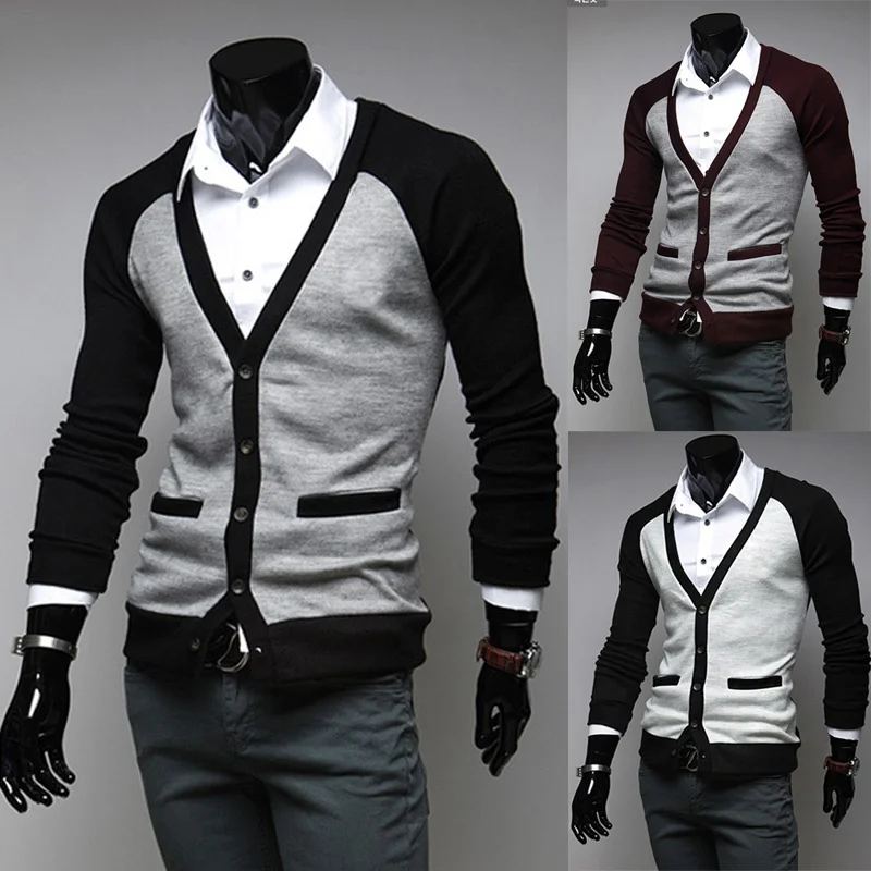 

ZOGAA 2018 New hit color Raglan sleeves men's casual long sleeve cardigan