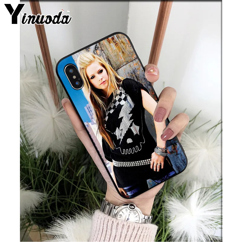 Yinuoda Avril Lavigne силиконовый мягкий чехол для телефона из ТПУ для Apple iPhone 8 7 6 6S Plus X XS MAX 5 5S SE XR мобильных телефонов