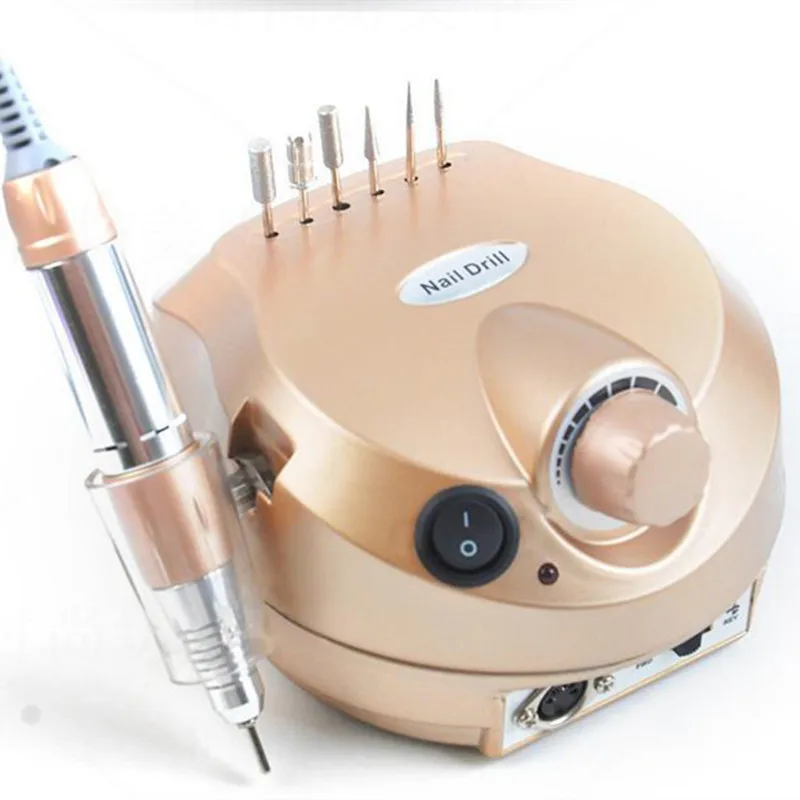 Comprar 2018 más nuevo 35000RPM máquina eléctrica de perforación de uñas Kit de archivos kits de manicura pedicura y máquina de pulir uñas herramienta de uñas