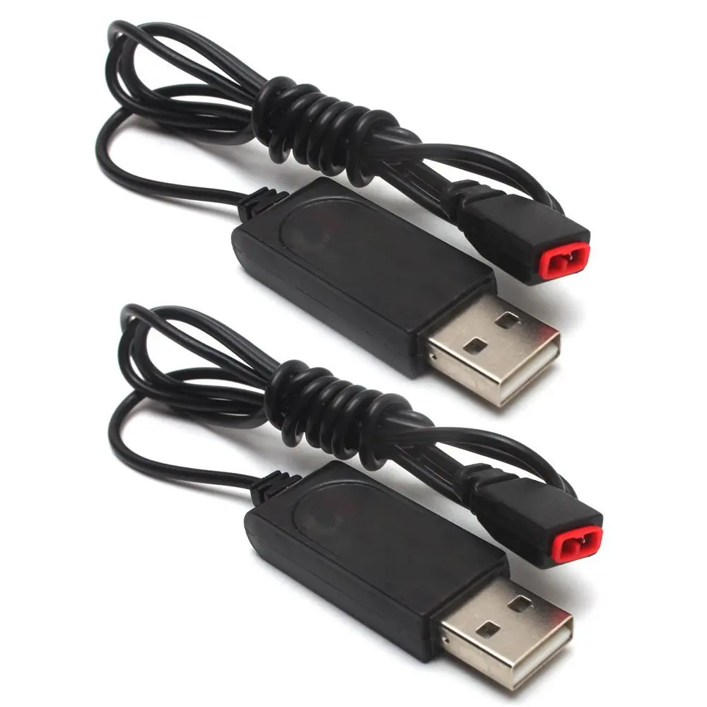 

2pcs * 3.7V Lipo Battery USB Charger for Syma X5HW X5HC X5UW X5UC RC Quadcopter Drone Cable