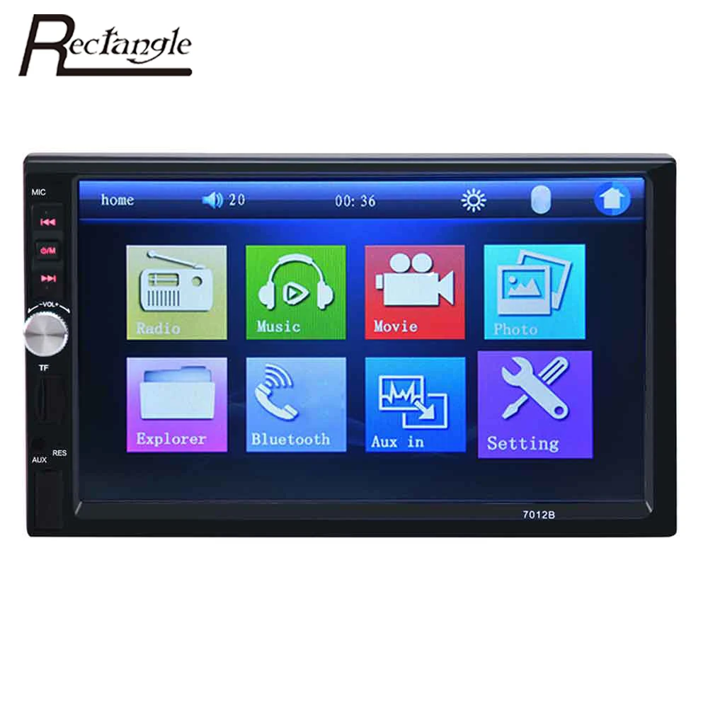 Rectangle 7012B 2 Din font b Car b font Video Player 7 inch Auto font b