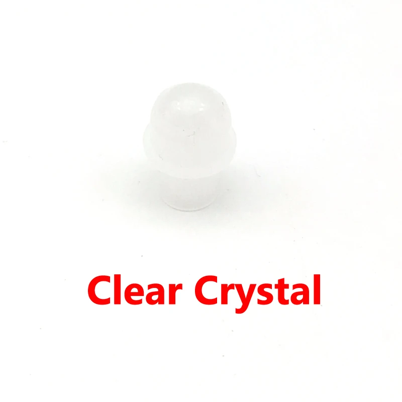 5 шт. натуральный драгоценный камень ролик для 5 мл 10 мл толстые эфирные масла духи текст ролл на стеклянные бутылки - Цвет: Clear Crystal