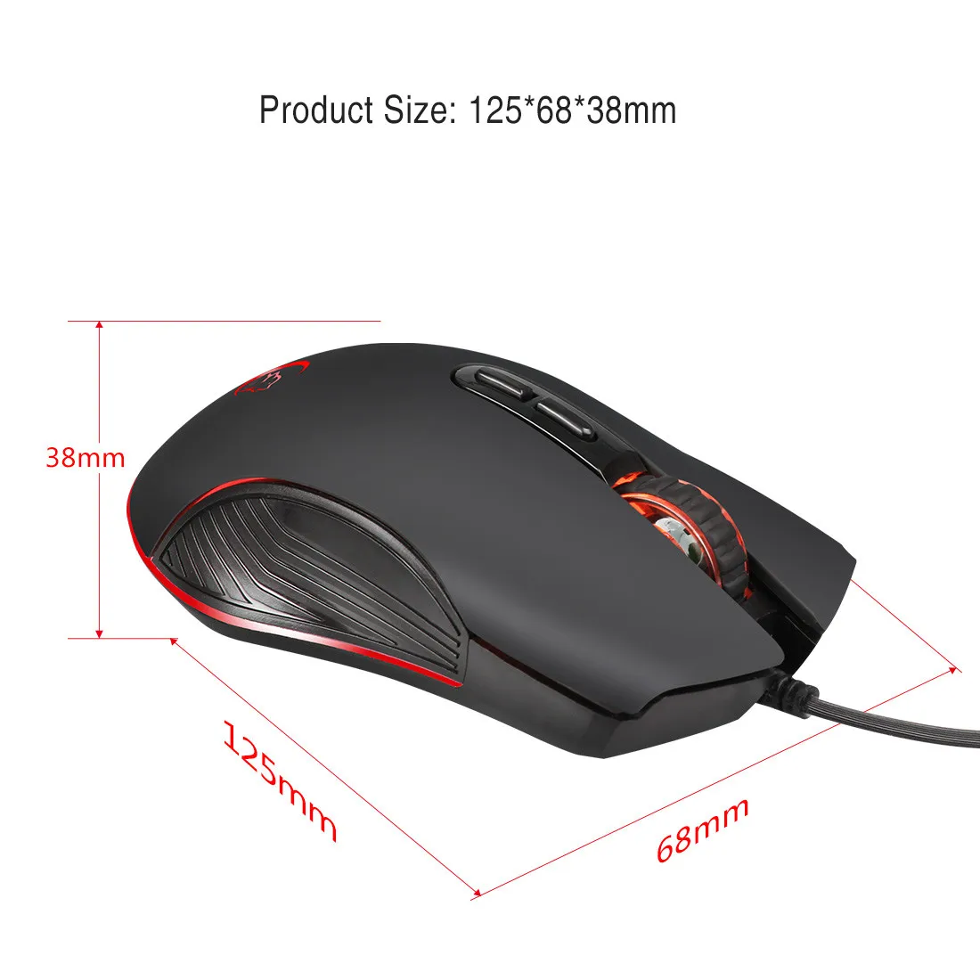Мышь Raton Ordenador черная проводная мышь Dpi игровая эргономичная геймерская Usb