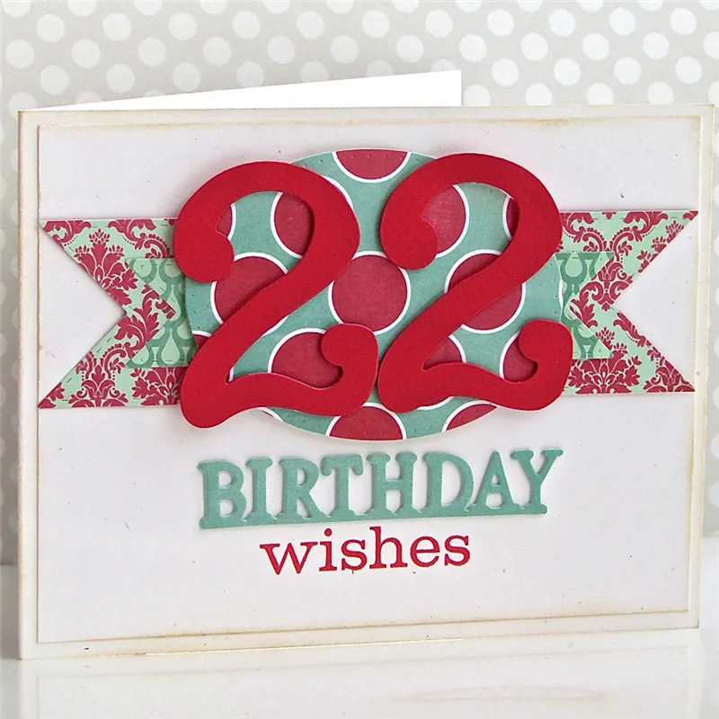

YaMinSanNiO Happy Birthday Dies Set Metal Cutting Dies Scrapbooking for Card Making DIY Embossing Die Cut New Craft Dies 2019