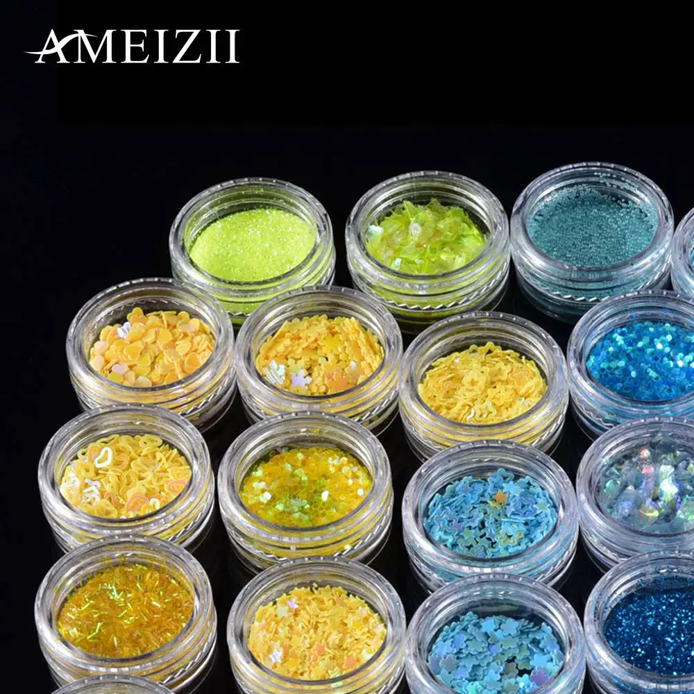 Набор инструментов для макияжа AMEIZII набор из 12 коробок теней век с блестящими