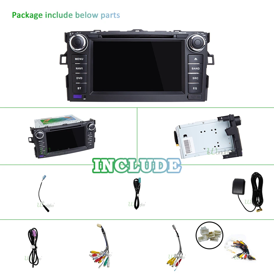 Sale DSP IPS Android 9.0 64G 2 DIN DVD PLAYER For TOYOTA AURIS Altis COROLLA 2012 2013 GPS radio screen stereo navigation multimedia 2