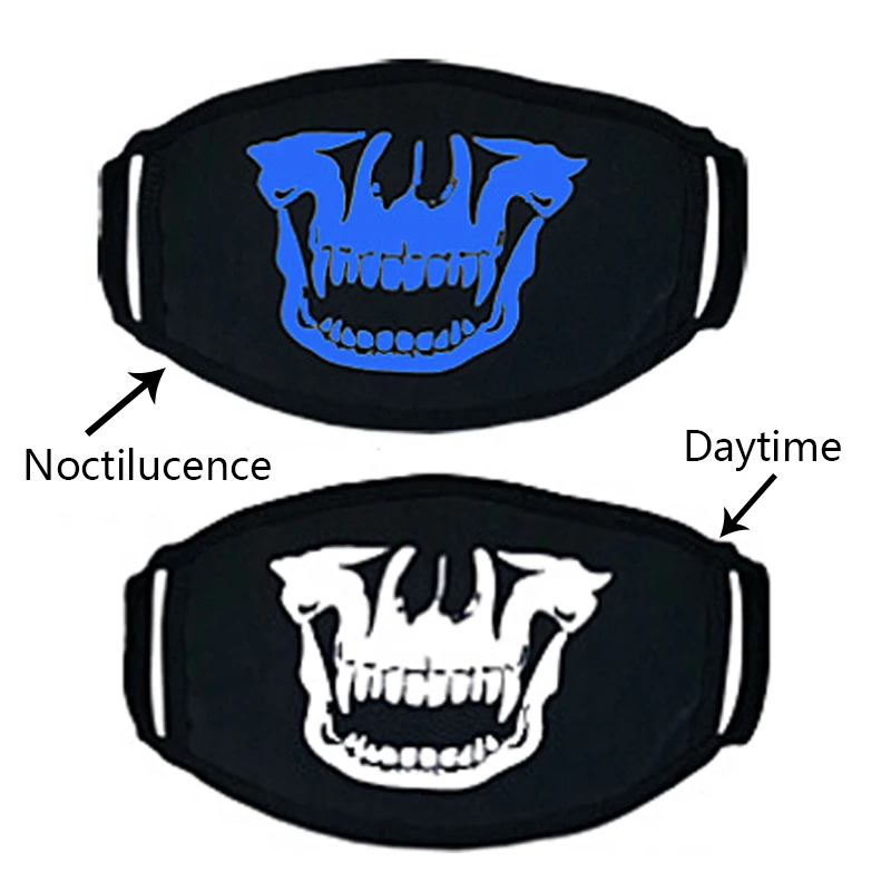 LNRRABC PM2.5 анти-Дымчатая маска респиратор для здоровья и велоспорта светящаяся маска для лица с принтом черепа против пыли женские модные маски для лица