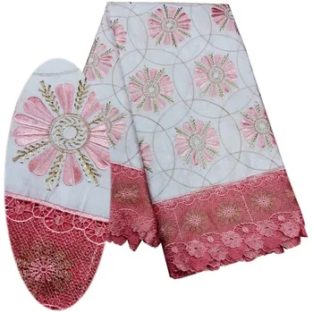 

100% Cotton African Bazin Riche Fabric White Lace Bazin Riche Getzner 2018 High Quality Guipure Guinea Brocade Fabric 5yard/lot
