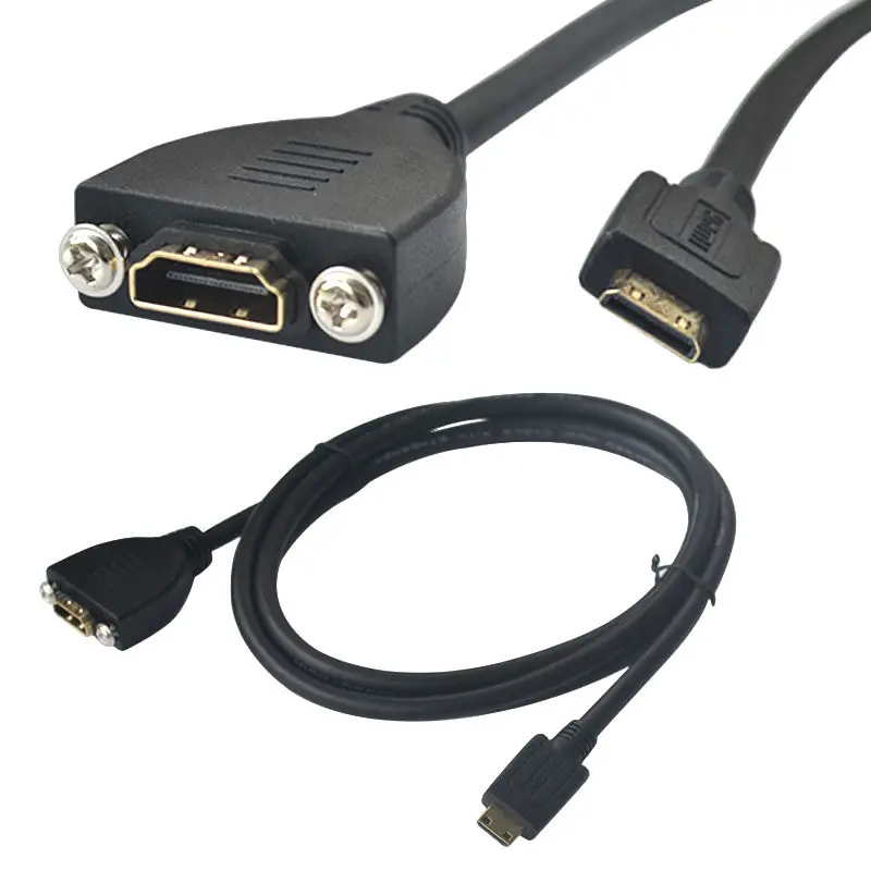 DANSPEED HDMI кабель Mini HDMI к HDMI мужчин и женщин Панель Крепление кабель-удлинитель для цифрового видео мини интерфейс кабель для передачи данных