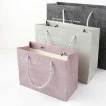 Индивидуальный дизайн, собственный логотип, печатный льняной отделочный бумажный пакет