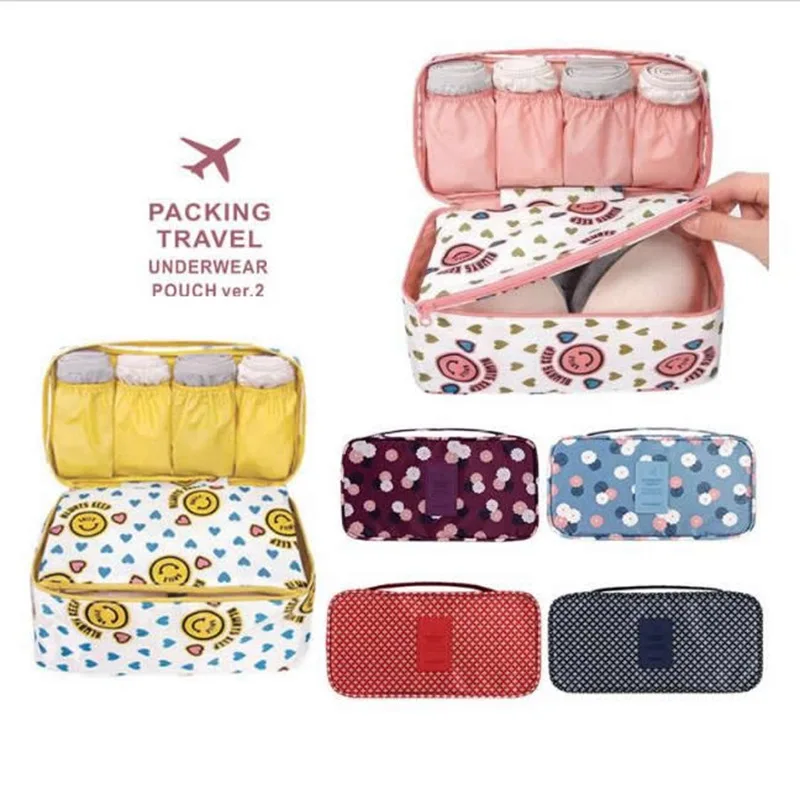 النساء السفر الملابس الداخلية التجميل حقيبة سستة وظيفة حقيبة مستحضرات تجميل منظم تخزين المكياج الحقيبة أدوات الزينة الجمال غسل عدة أكياس