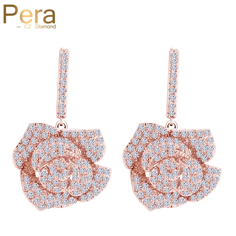 Pera Fashion Famous Brand Jewelry Rose Gold Color Cubic