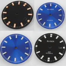 31,5 мм Bliger часы окно с датой набора световой подходит 2836 2824 2813 3804 Miyota 82 движения серии