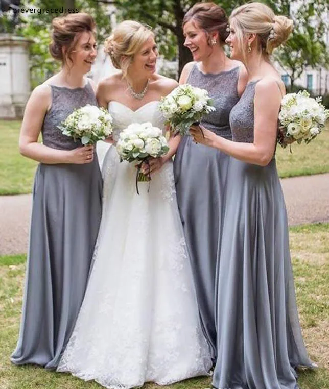 Western Country Garden Forest Cheap Bridesmaids Dresses 2019 Backless A Line Halter Neck Lace Chiffon Maid of Honor Gowns Plus Size BM0336  74 (1)