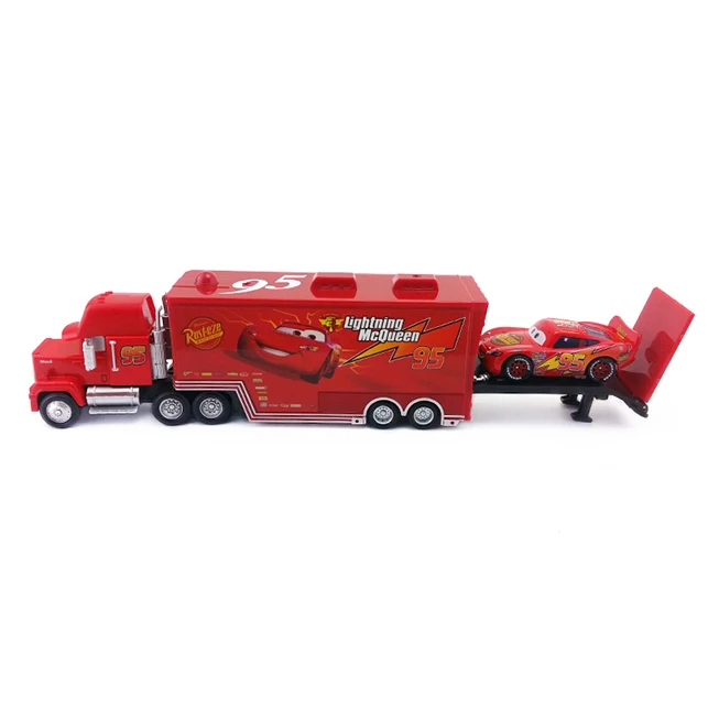 Disney Pixar Cars Mack Lightning McQueen& Чико Хикс& Король& Сказочный Хадсон грузовик игрушечный автомобиль 1:55 подарок для детей