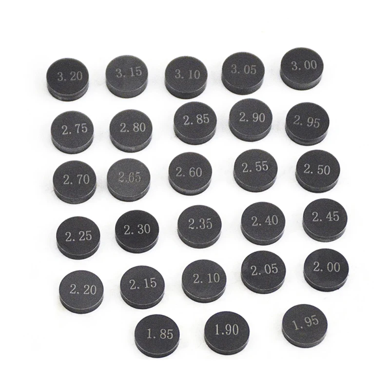 

Motorcycle Engine Parts Adjustable Valve Pad Shims 10mm Complete Valve Shim Kit Cams 1.85 ~ 3.20 (include 5pcs) #b