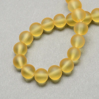 4mm 10Strands 200pcs/str Transparent Glass Crystal PandaHall Loose Bead Strand Frosted Round Blue Black Red Yellow Purple Green