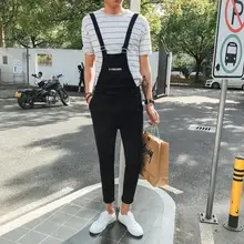 Новинка, японский хипстерский стиль, мужские комбинезоны на лямках, повседневные Комбинезоны, Мужские штаны на подтяжках