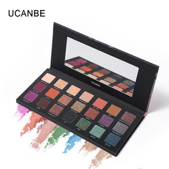 

UCANBE Brand 21 Colors Shimmer Matte Eyeshadow Palette Glitter Eye Shadow Pressed Powder Waterproof Pigment Smoky Nude Makeup