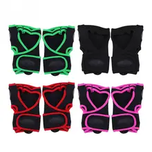 1 пара противоскольжения Вес подъема половину пальца перчатки дышащая бодибилдинг тренажерный зал рук протектор Йога перчатки Фитнес перчатки