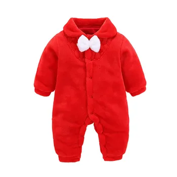 

Flannel Romper Baby Girl 2019 New Bebek Romper Baby Winter Clothes Fashion Bow Newborn Unisex Cute Costumes