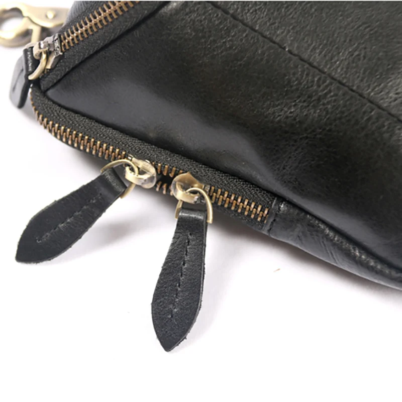 AETOO Men's leather chest bag men's sports leisure bag Korean version retro small bag cowhide crossbody bag