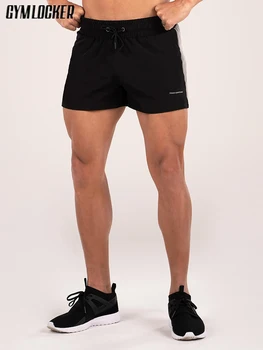 

GYMLOCKER Men's new beach shorts bodybuilding slim fit quick-drying shorts mens jogger sweatpants gyms Fitness men shorts
