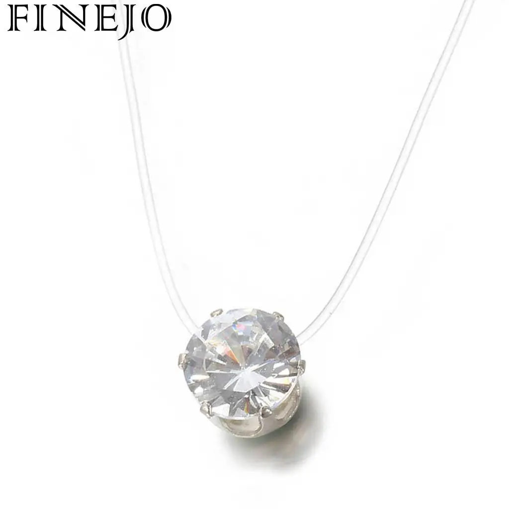 FINEJO новое ожерелье ювелирные изделия прозрачная модная невидимая леска Подарок