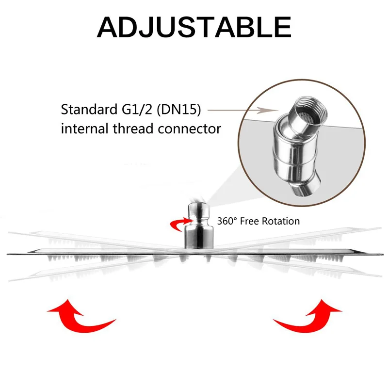 Хромовая ливневая душевая головка для ванной комнаты 6 ''круглая и квадратная из нержавеющей стали ультратонкая Настенная или потолочная насадка для душа