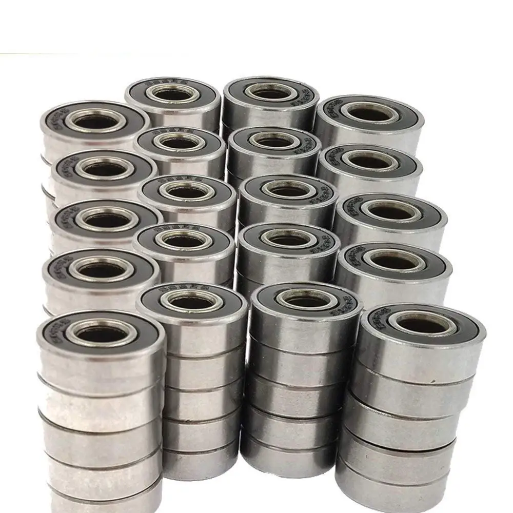 

100pcs 608-2RS Skateboard Bearing,Rolling bearings Black /Red /Blue, 8x22x7mm