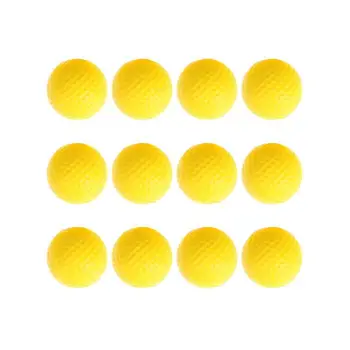 

12pcs Practice Soft Golf Ball yellow PU Interior Beginner Training Soft Ball Indoor Outdoor Golfer Club Funny Outdoor Toy