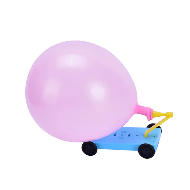 

1pc Educational magical science Physical Experiments Homemade Balloon Car DIY Materials home School Kit For Kids Students gift