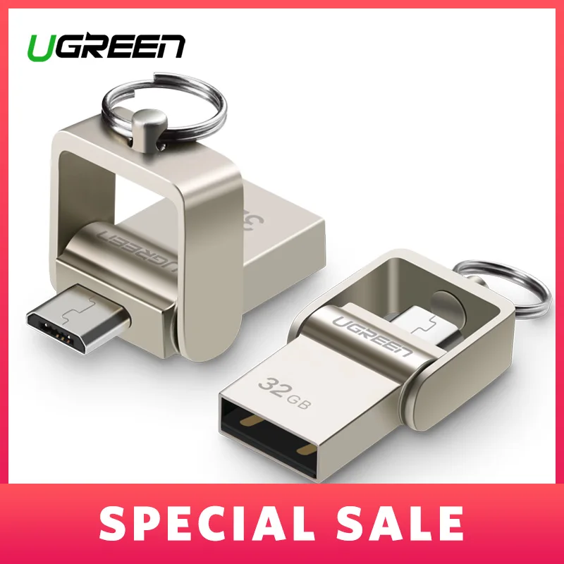 Дешевый Ugreen USB Flash Drive 64 ГБ Металла Pendrive High Speed USB Памяти Stick 32 ГБ pen Drive Реальная Емкость 16 ГБ USB Флэш диск U