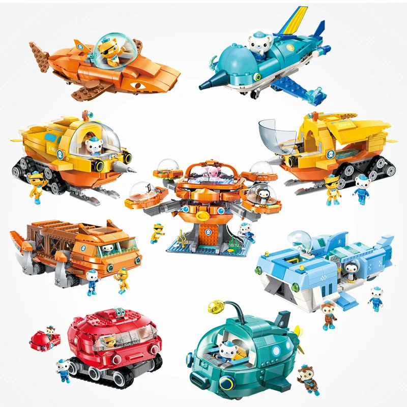 Legoing Movie Octonauts Building Block All Set Barnacles Kwazii Vehicle Cartoon Educational Toys For Children Gifts Legoing City