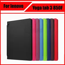 3 en 1 de lujo litchi patrón de cuero de la pu case cubierta para lenovo yoga tab 3 850f yt3-850f yt3-850m yt3-850l + película de pantalla + Stylus