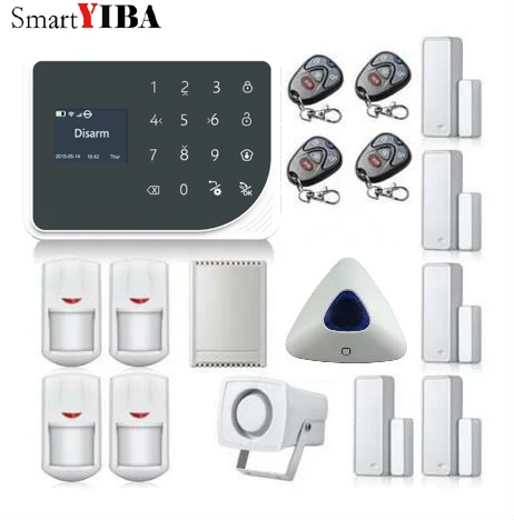 SmartYIBA 433 МГц беспроводная домашняя противоугонная система безопасности Sms GPRS WiFi Gsm защита от взлома Система Android/IOS приложение управление релейный выход