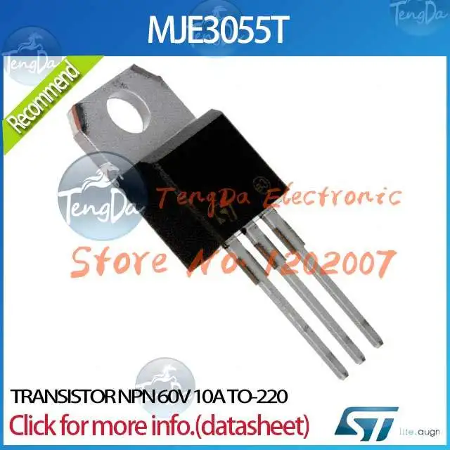 Free Shipping 5PCS/lot MJE3055T TRANSISTOR NPN 60V 10A TO 220 3055 ...