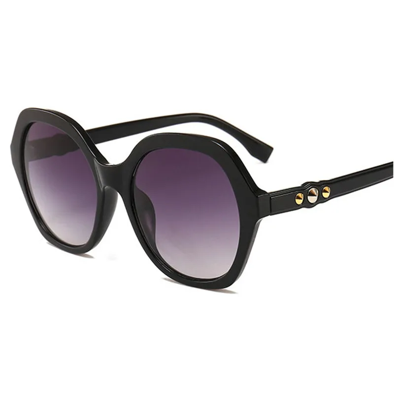 Высокое качество, градиентные линзы, солнцезащитные очки для женщин, фирменный дизайн, UV400, модные солнцезащитные очки для женщин, бриллиантовое украшение с коробкой FML - Цвет линз: black
