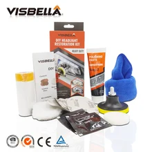 Visbella фар восстановление Ремкомплект поделка налобный фонарь уход за автомобилем ремонт головка набора линзы лампы чистая полировка машиной с тканью