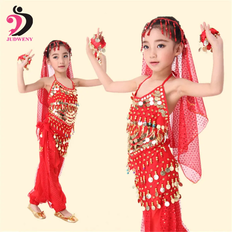 

Belly Dance Costumes Set for Kids Girls Hip Scarf Bollywood Indian Oriental Belly Dance Costume Women Performance Sleeveless