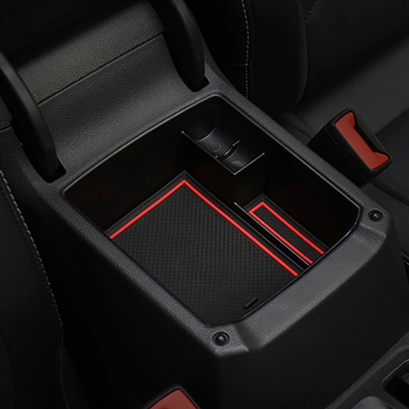 

For Tiguan MK2 2017 2018 ABS Plastic Car Armrest Storage box Grid cover trim accessories car styling