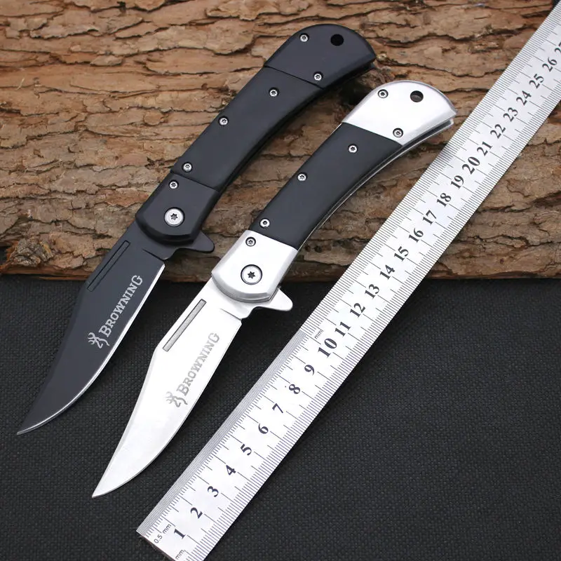 New BROWNING Folding Knife Survival Knifes 440C Steel Blade Pocket