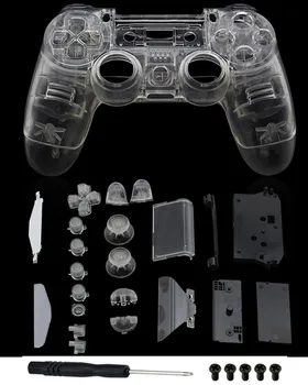 

PS4 V1 Controller Full Housing Shell Case Cover Mod Kit buttons For Playstation 4 Gamepad Dualshock 4 Replace PS4 Transparent