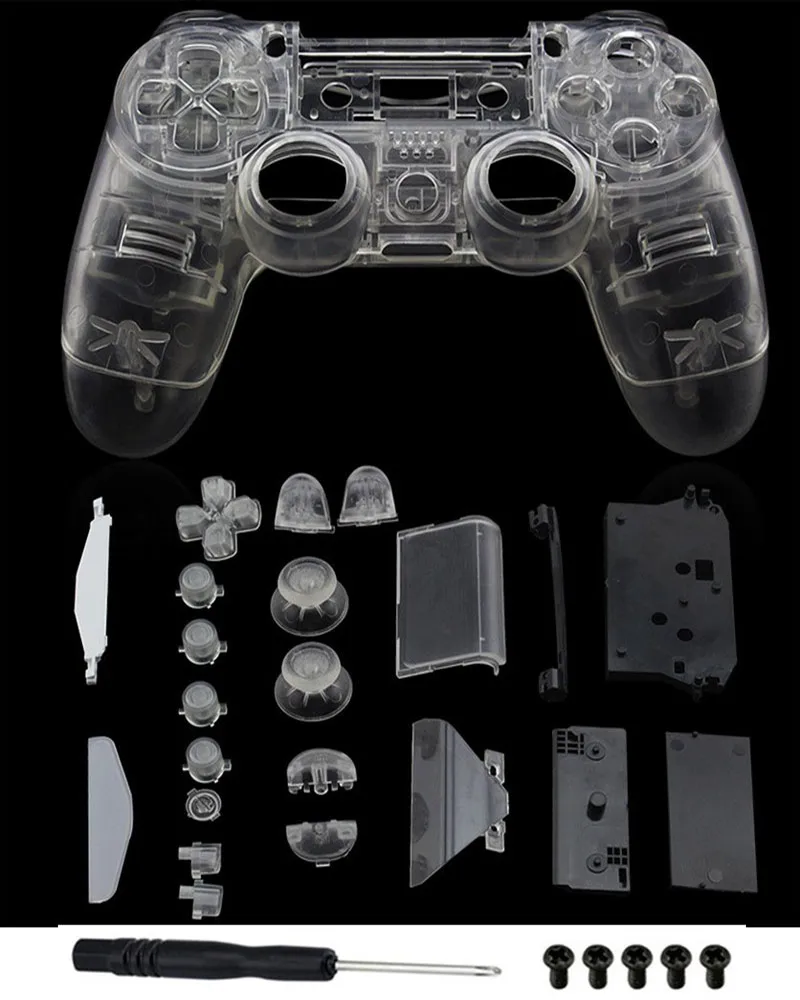 Ps4 V1コントローラシェルケースカバーmodキットボタンプレイステーション4ゲームパッドデュアルショック4交換ps4透明 Cases Aliexpress