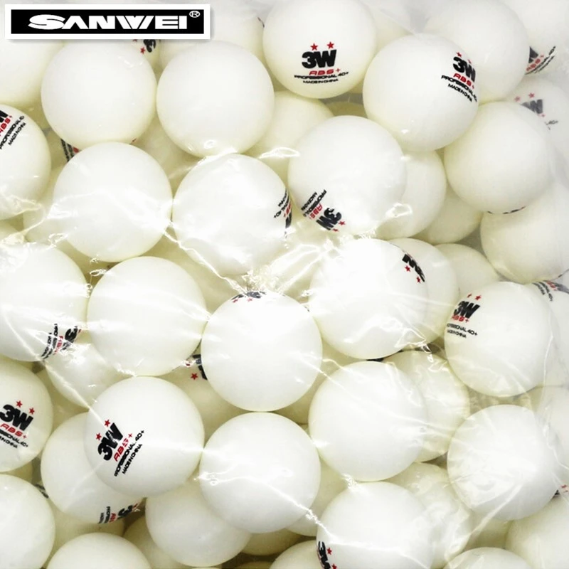 

30 balls SANWEI Table Tennis Ball 3W 2-star 40+ABS pro plastic seamed new material poly ping pong ball tenis de mesa