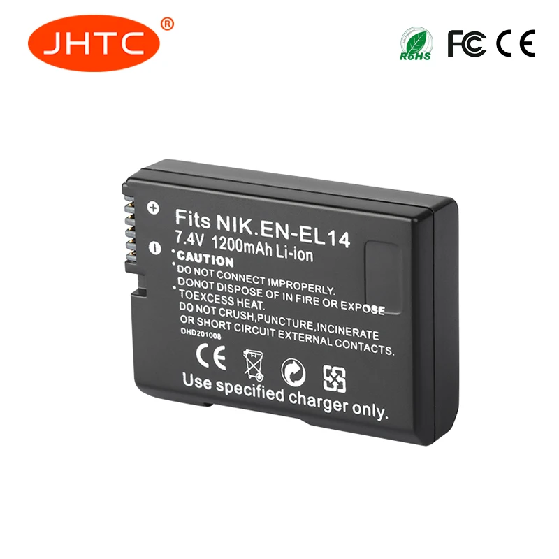1X EN-EL14 EN-EL14a ENEL14 EL14 1200 мАч Батарея для Nikon P7800 P7700 P7100 P7000 D5500 d5300 D5200 D3200 D3300 D5100 D3100 Df. |